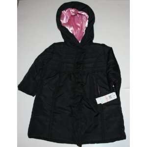   Klein Girls Toddler Winter Coat Size 2T Black/Pink Lining Baby