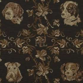  Sporting Breed Tapes Vintage Black by Ralph Lauren Fabric 