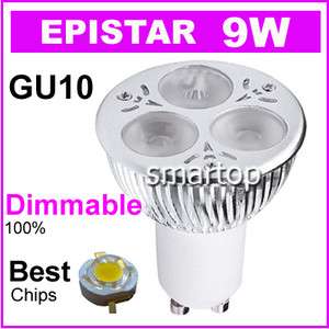 Dimmable GU10 Socket 9W LED Light Lamp Bulb Warm White&Cool White 110V 