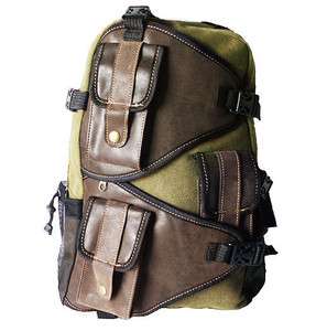 STYLISH CASUAL BACKPACK HIKING GEAR DAYPACK CANVAS PACK  