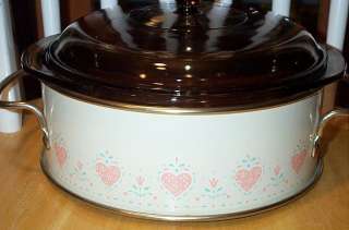 Corelle Forever Yours Heart Casserole With Metal Holder  