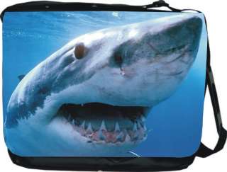 Shark in water Design Messenger BookBag Reporter Bag  