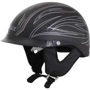 AFX FX 200 Pinstripe Helmet   X Large/Flat Black w/ Silver 