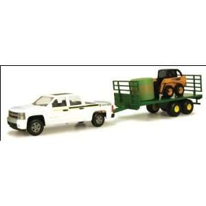  1/16th John Deere Pickup w/ trailer & Skidsteer set Toys & Games