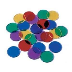  TRANSPARENT CIRCLE COUNTING CHIPS S Toys & Games