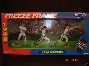 Greg Maddux 1998 Starting Line up Freeze Frame 3 Figure  