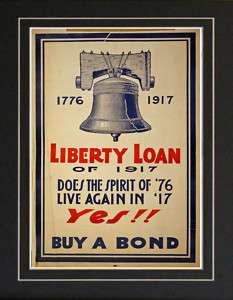 WWI War Bond Liberty Bell 1917 Advertisement Ad Poster  