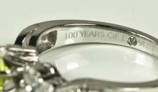   14k White Gold 3/4ct VS Vivid Canary Diamond Engagement Ring 4g Size 7