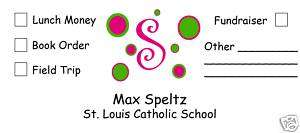 Personalized School Student Money Envelopes Stationery  