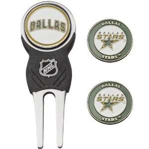  NHL Dallas Stars Logo Divot Tool & Ball Marker Set: Sports 