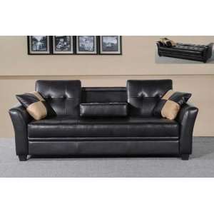   New Storage Cup Holder Futon Sofa Bed,#BM S16 BLACK: Furniture & Decor