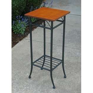 Caravan Iron and wood square plant stand at 