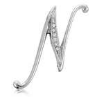 berricle silver toned initial letter brooch pin n jewelry gift
