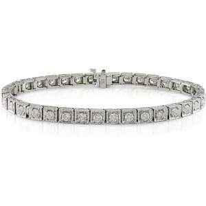  14k White Gold 3.64ct TDW Diamond Tennis Bracelet Jewelry