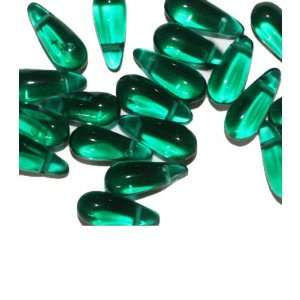  Teal Drop Czech Pressed Glass Beads: Arts, Crafts & Sewing