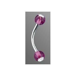 Acrylic Stone Curved Barbell