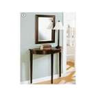 Coaster 3 pc pack cherry finish wood hall console table , mirror and 