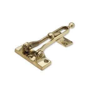  Brass Door Security Latch, Polished Brass Finish