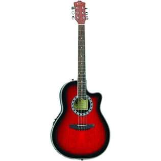 Eleca EAG3 Shallow Bowl Acoustic Electric Guitar (Red) 