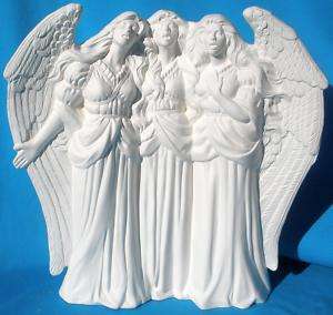 ANGEL CHOIR CERAMIC BISQUE ANGELS  