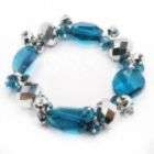 Studio Blue and Silver Glass Bead Bracelet