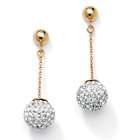 PalmBeach Jewelry Multi Crystal Ball Drop Earrings