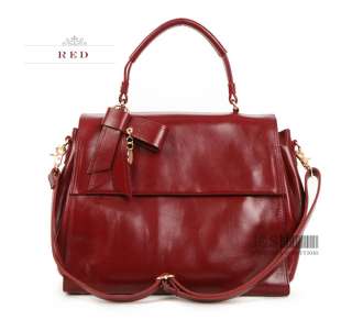   New KOREA GENUINE LEATHER Satchel Handbags Tote Shoulder Bag [B1068