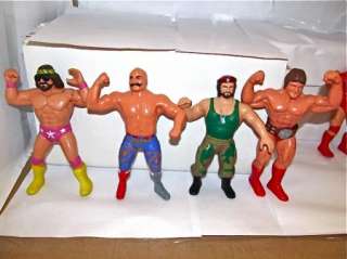 1980s Titan Wrestling Figure lot of 27 Large Rubber figures  