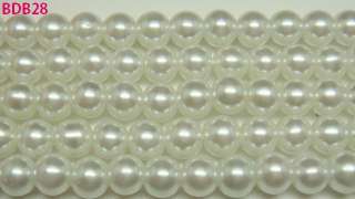 31 colors 6mm Faux Pearl Glass Round Charm Loose Craft Beads BDB PICK 