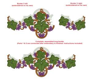 ABC Designs Grape Lace Standalone Machine Embroidery Designs Set 5x7 