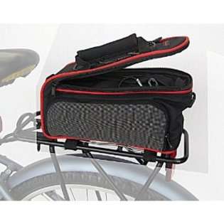 Biria Rear Rack Bag with retractable side panniers , bicycle rack bag 