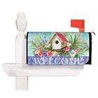 evergreen birdhouse welcome spring magnetic mailbox cover