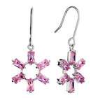   Pink Crystal October Birthstone Dangle Earrings Jewelry Fashion