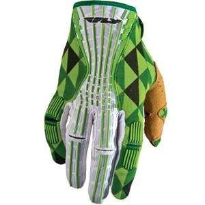   : 2012 FLY RACING KINETIC GLOVES (X SMALL) (GREEN/WHITE): Automotive