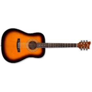    ESP Xtone D 5 Acoustic Guitar 2 Tone Burst Musical Instruments