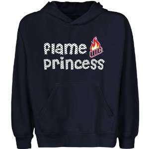UIC Flames Youth Princess Pullover Hoodie   Navy Blue  