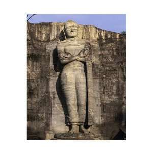  Statue of Buddha carved in a rock, Gal Vihara, Polonnaruwa 