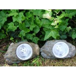   Small Outdoor Smart Solar Rock Spot Light with 3 LED: Home Improvement