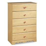 South Shore Lily Rose 5 Drawer Chest   Romantic Pine at 