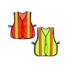 Boston Industrial Safety Vest with Reflective Strips   Lime Green