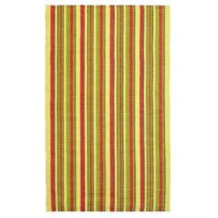 Extra Weave Usa Holiday Cottage Red and Green Stripe Rug, 44 Inch by 
