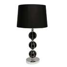 Ore International 31151T 29 in. H Black Stacked Orb Ceramic Table Lamp