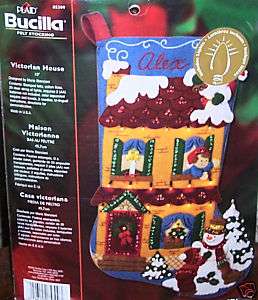 Bucilla VICTORIAN HOUSE Felt Stocking Kit (Lighted)  