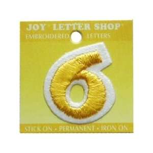  Joy Letter Shop Iron On Gold 6 (6 Pack)