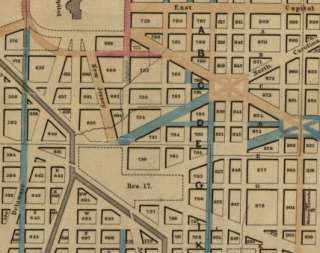 1800s map Pavements, Washington, DC  