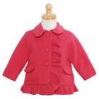 Shyla Toddler Girls Ivory Ruffled Wool Coat 2T
