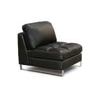 Diamond Sofa Furniture Valentino Armless Chair in Black By Diamond 