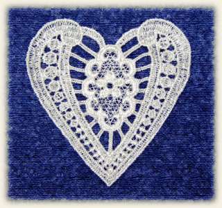 APPLIQUES ARE RAYON MACHINE EMBROIDERED WITH A FLORAL MEDALLION DESIGN 