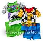 TOY STORY WOODY BUZZ Pajamas pjs Size 2T 3T 4T Shirt Shorts Costume