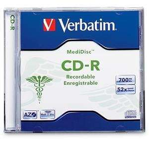  VERBATIM Disc, CD R 80 min, 700MB, MediDisc, Branded 